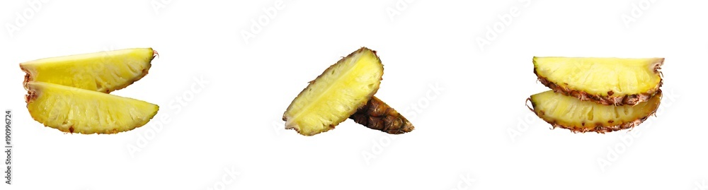 pineapple slices isolated on white background pineapple slices isolated on white background