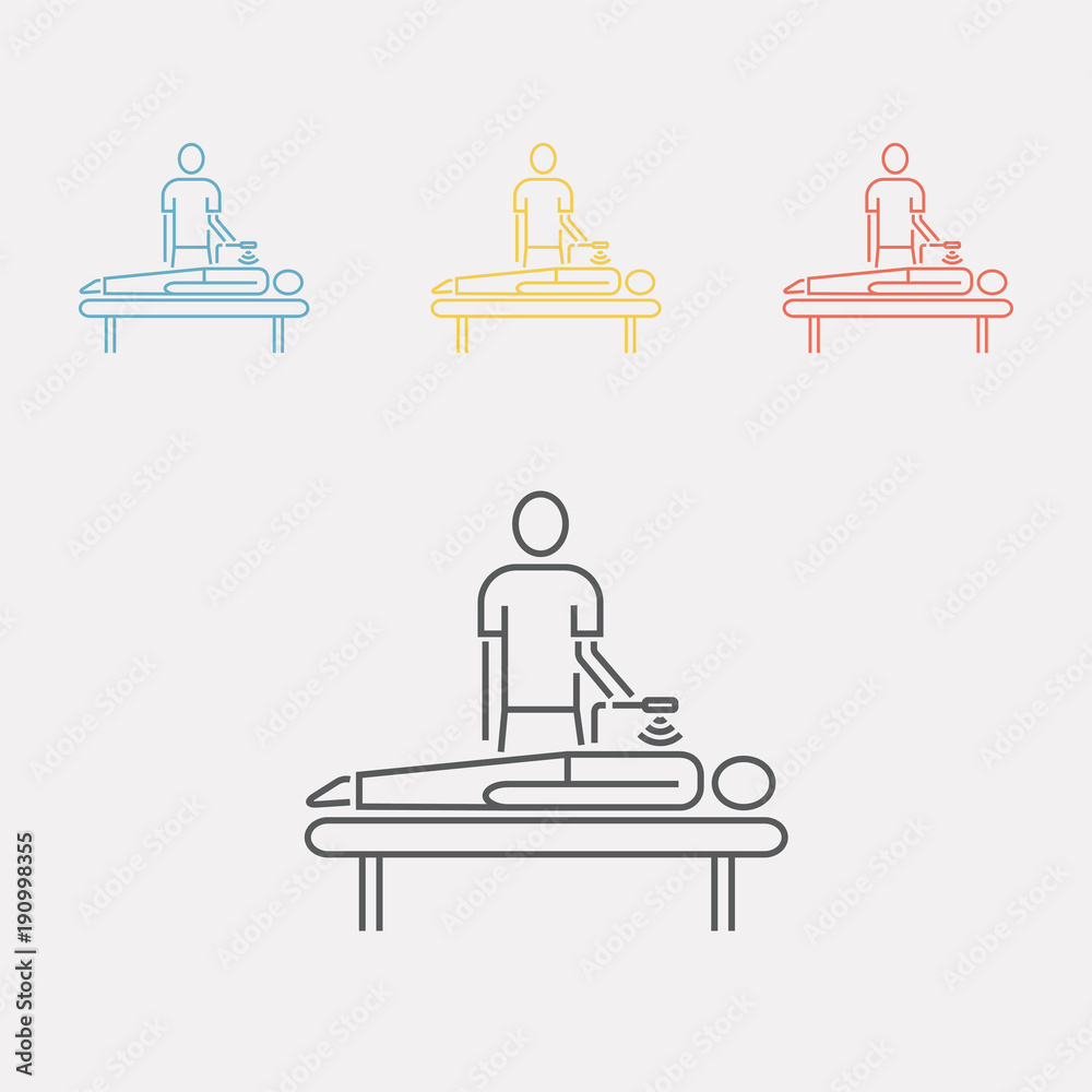 Man having physiotherapy treatment by a professional. Man having physiotherapy treatment by a professional.