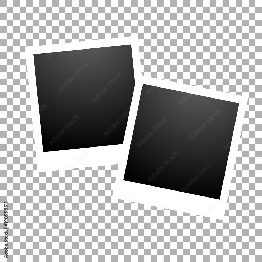 Polaroid. Set of realistic vector photo frame. eps10 - obrazy, fototapety, plakaty 