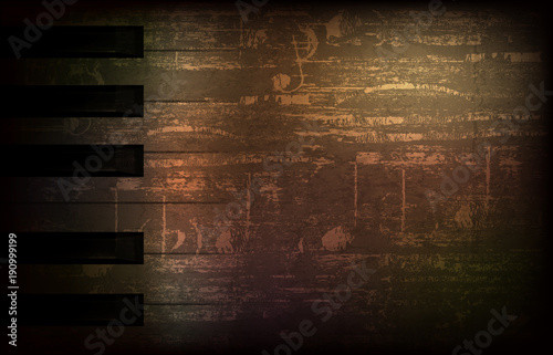 abstract grunge background with retro microphone