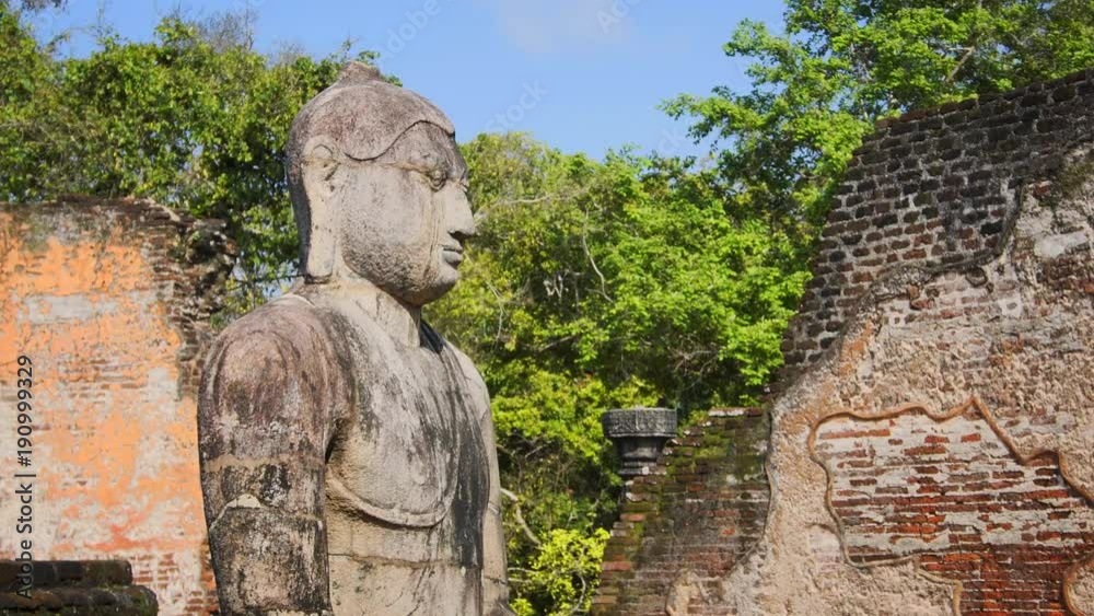 Ancient Buddha Sculpture at the Vatadage Ruins, Polonnaruwa, Sri Lanka Ancient Buddha Sculpture at the Vatadage Ruins, Polonnaruwa, Sri Lanka