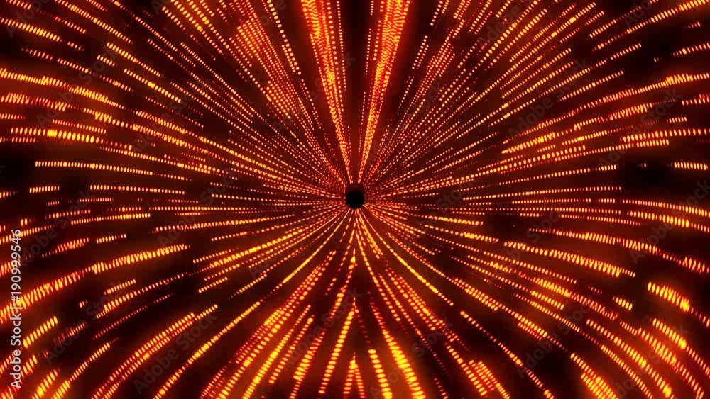 Golden Matrix Wormhole Vortex Tunnel VJ Loop Motion Background