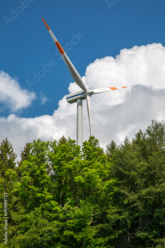 Wind turbines in the Black forest, Germany