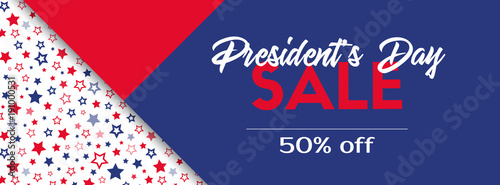 President's day sale. Vector banner template