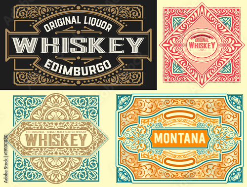 Old cards set with floral details.