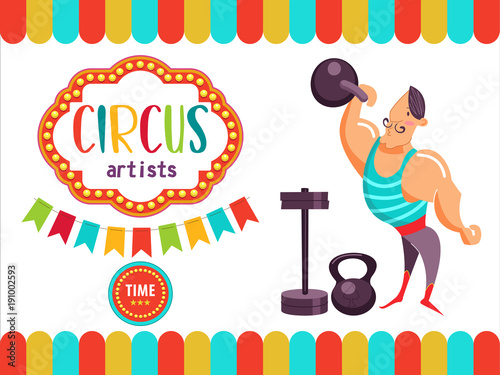 Circus performers illustration