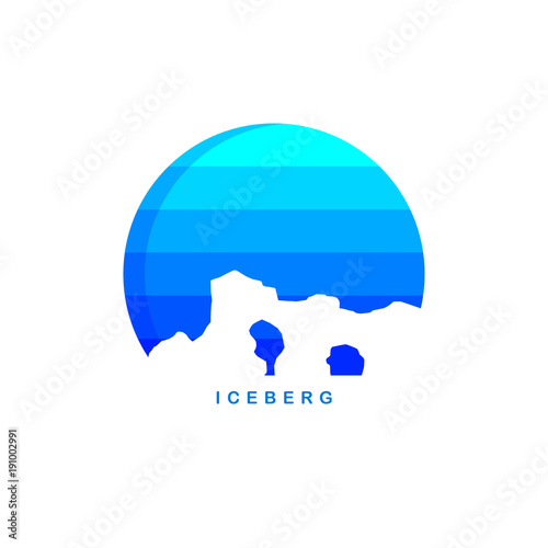 antarctica theme ice berg logo template