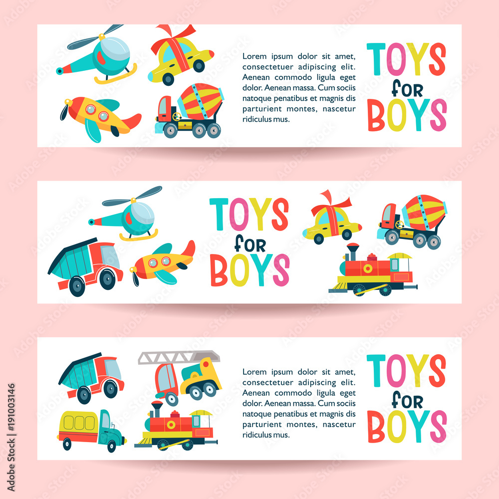 A set of childrens toys. Vector illustration