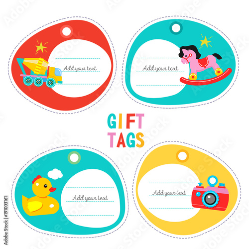 A set of childrens toys. Vector illustration