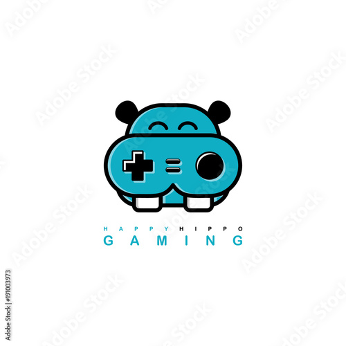 video game joystick console theme logo template