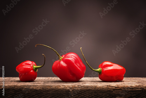 Foto Three spicy habanero chili