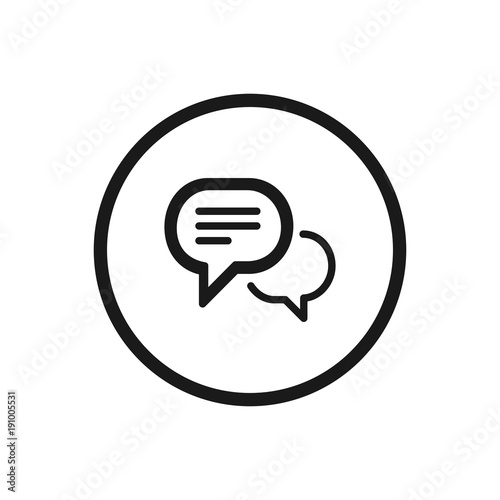 Chat icon on a white background