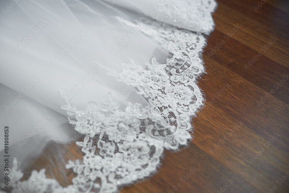 Detail of wedding dress Detail of wedding dress