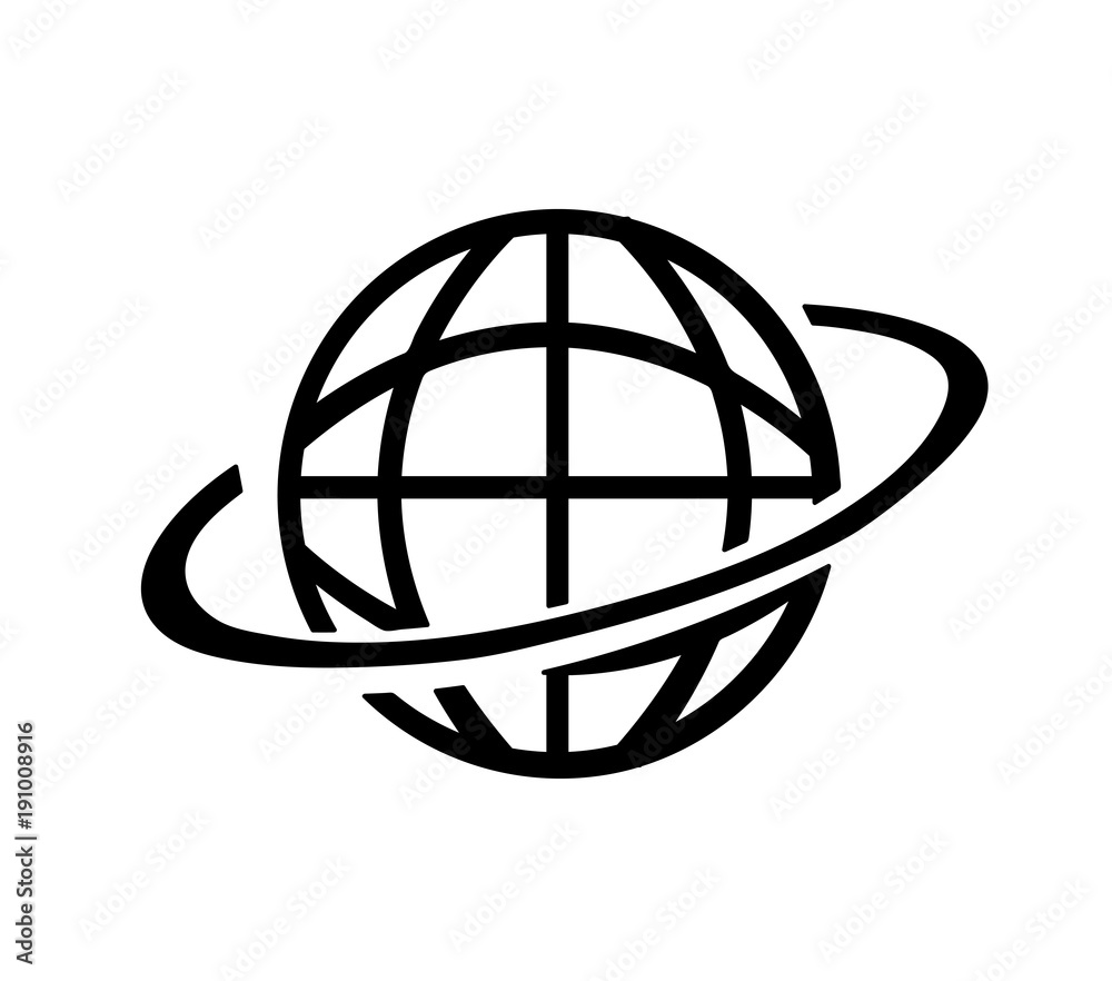 Planet icon vector illustration on white Planet icon vector illustration on white