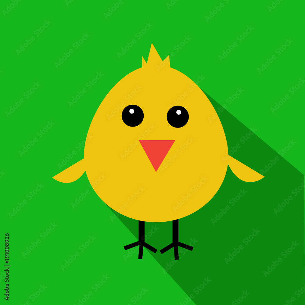 Cute yellow cartoon baby chicken Cute yellow cartoon baby chicken