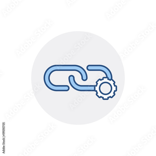 Chain gear hyperlink link seo sprocket web link icon