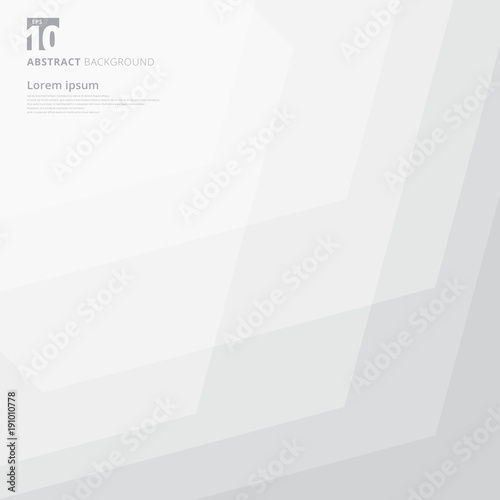 Abstract geometric pattern overlay white and gray color background.