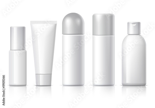 Realistic Cosmetic bottle can sprayer container.