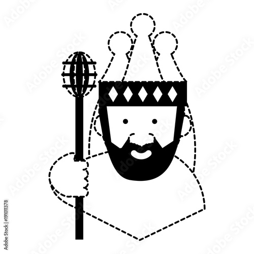 Cartoon king icon