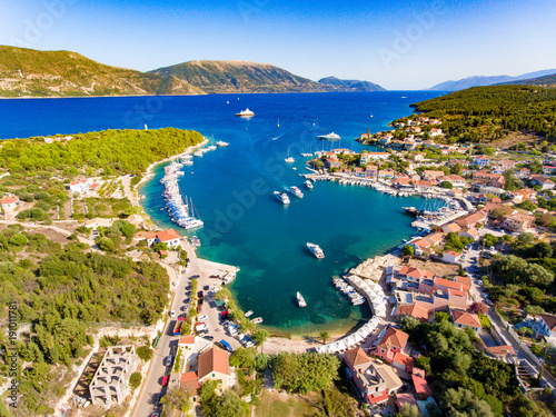 Cephalonia Fiscardo village and port important destination for yachting in the summer