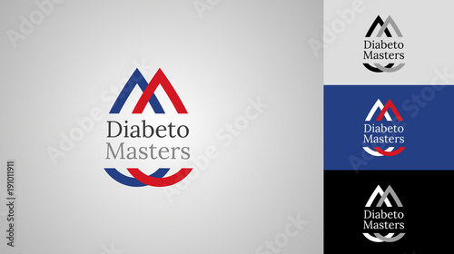 Champions of diabetics, diabetic project vector logo, care for health Ai / EPS 10 vol. 1 photo