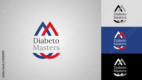 Champions of diabetics, diabetic project vector logo, care for health Ai / EPS 10 vol. 1