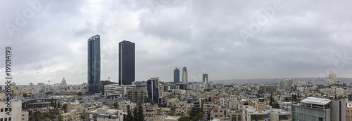 panoramic view the new downtown of Amman abdali area - Jordan Amman city - View of modern buildings in Amman photo
