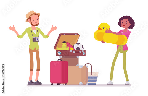 Packing luggage for travel