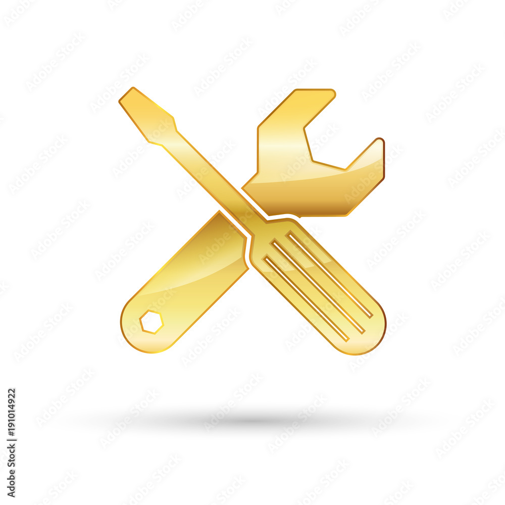 Gold service icon. Vector illustration Gold service icon. Vector illustration