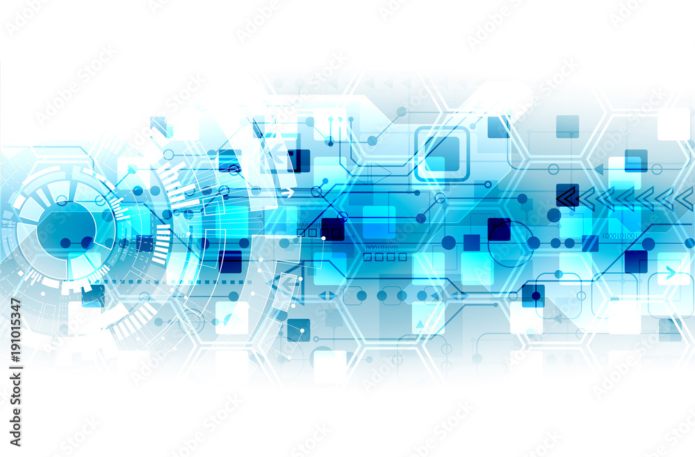 Vector illustration, Hi-tech digital technology and engineering theme Vector illustration, Hi-tech digital technology and engineering theme