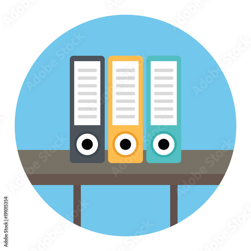 binders on table vector
