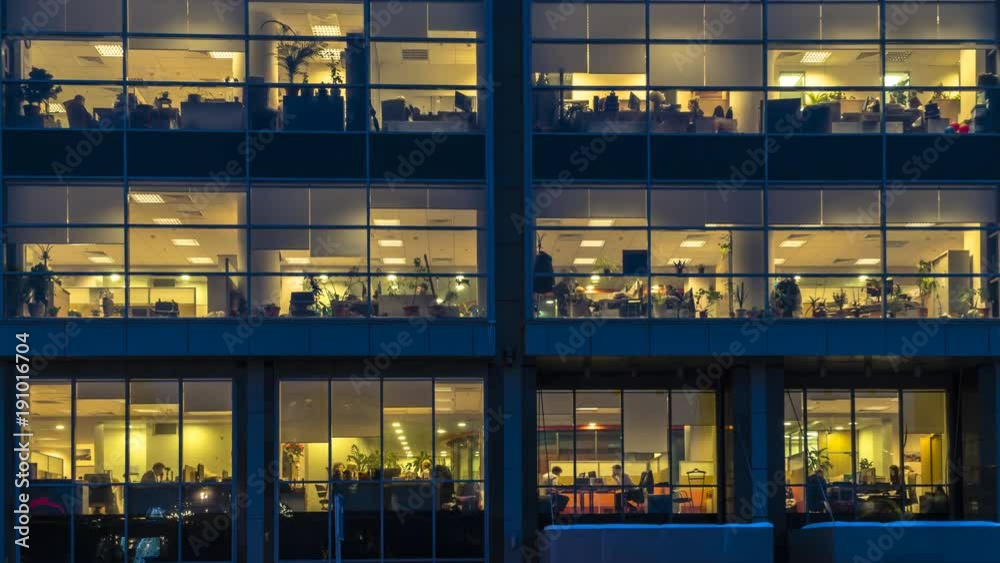 creative office workers in the end of working day time lapse creative office workers in the end of working day time lapse