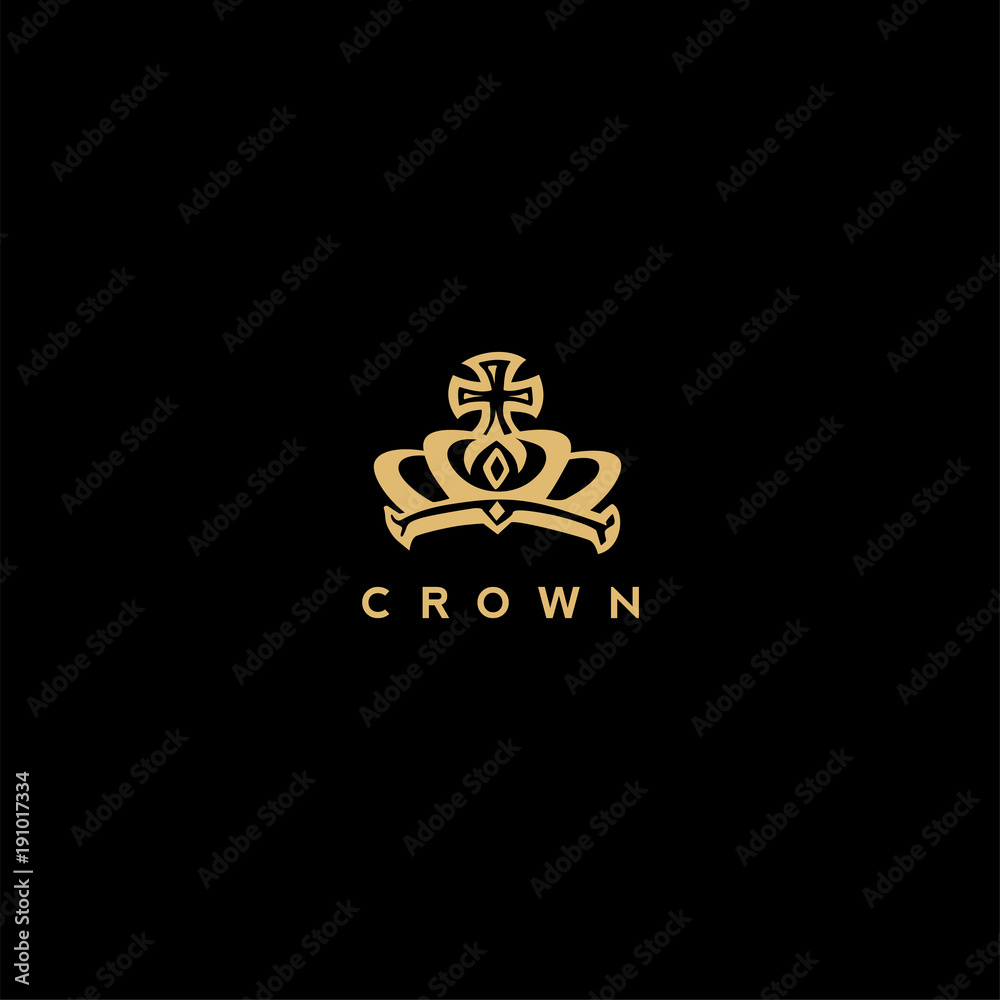 royal golden crown logo vector illustration royal golden crown logo vector illustration