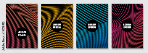 Cover design template. Vector minimal abstract background with pattern dashed lines. Flyer, presentation, brochure design. A4 size.