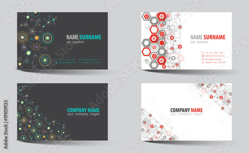Creative double-sided business card template.