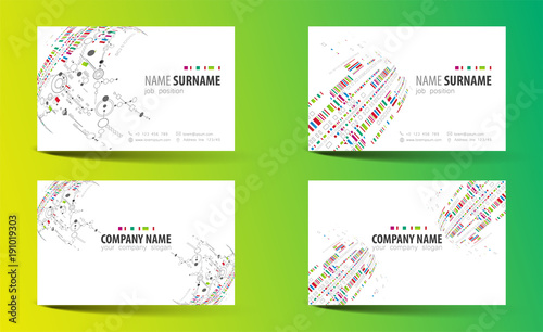 Creative double-sided business card template.