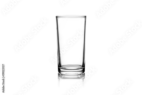 Empty glass isolated on white background