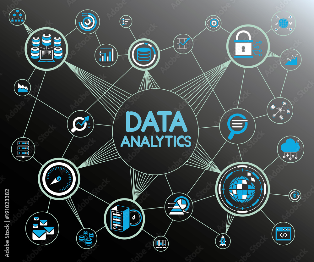 data analytics concept network data analytics concept network