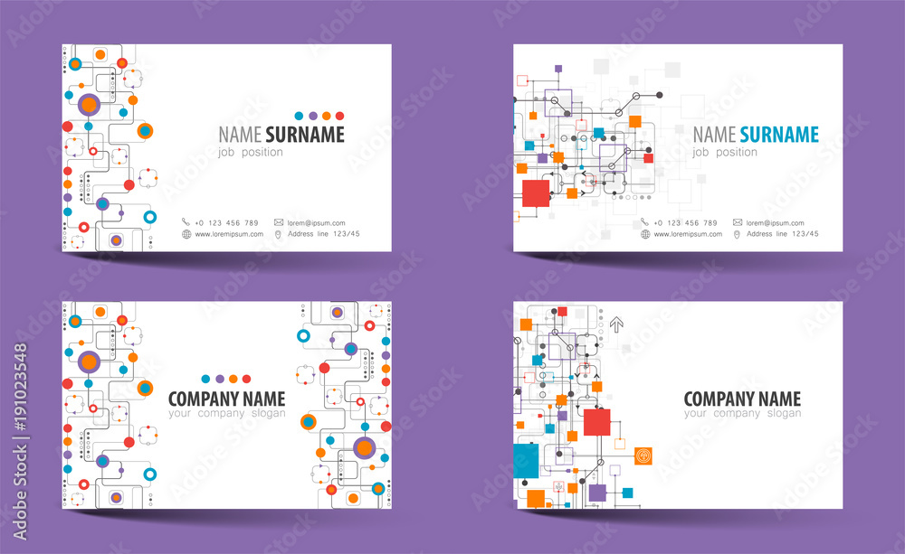 Creative double-sided business card template.