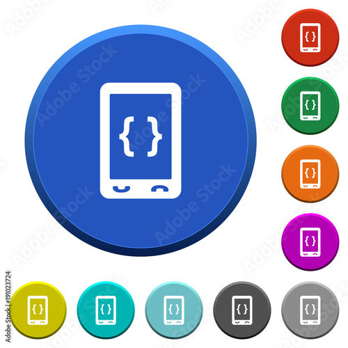 Mobile software development beveled buttons