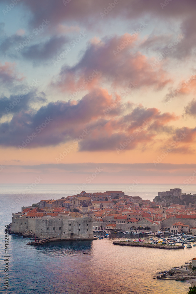 Old town of Dubrovnik at sunset, Dalmatia, Croatia Old town of Dubrovnik at sunset, Dalmatia, Croatia