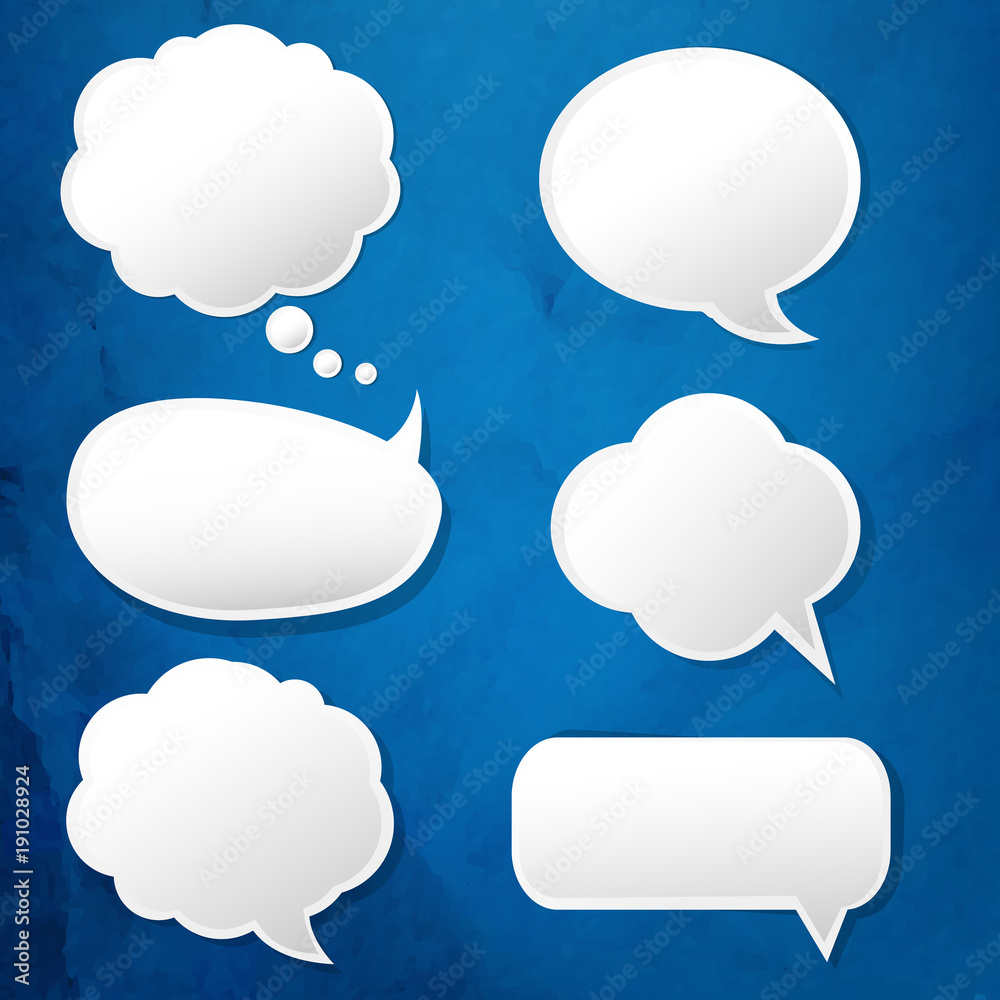 Blue Texture Background With Speech Bubble