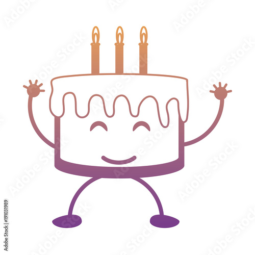 kawaii birthday cake icon