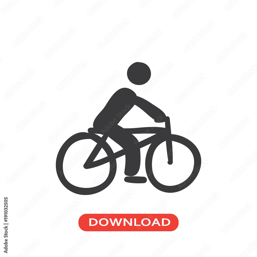 Obraz premium Cyclist on bicycle icon