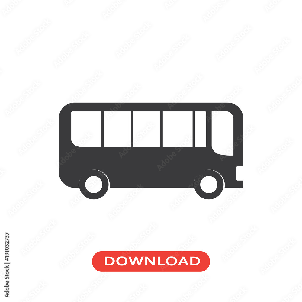 Bus side view icon