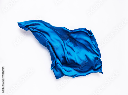 abstract blue fabric in motion