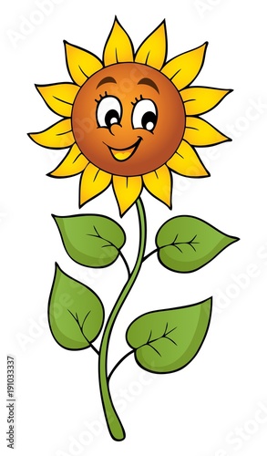 Fototapeta Naklejka Na Ścianę i Meble -  Happy sunflower theme image 1