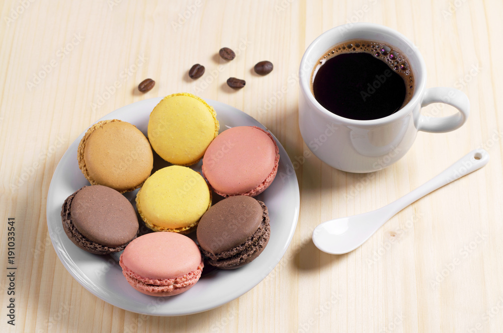 Coffee and macaroons Coffee and macaroons