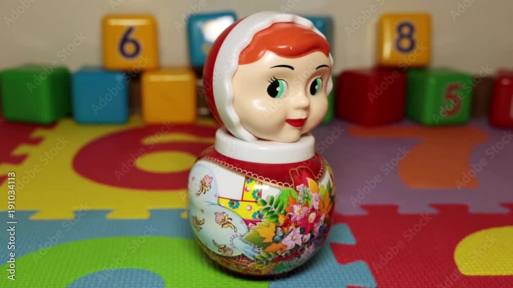 Children's room. Russian national toy Roly-poly toy. Children's room. Russian national toy Roly-poly toy.
