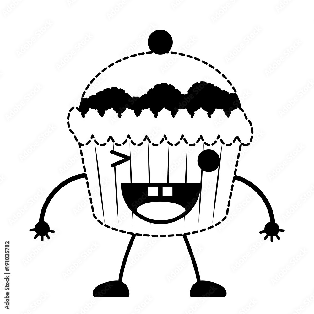 Fototapeta premium kawaii muffin icon